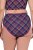 Ulla Popken 851070 Karierte Slips aus Bio-Baumwolle 5er-Pack Violett - Slips - 