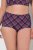 Ulla Popken 851071 Karierte Slips aus Bio-Baumwolle 2er-Pack Violett - Slips - 