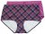 Ulla Popken 851071 Karierte Slips aus Bio-Baumwolle 2er-Pack Violett - Slips - 