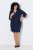 Ulla Popken 851220 Kleid mit 3/4-Ärmeln Dunkelblau - Kleider - Kleider für jede Größe
