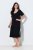 Ulla Popken 851237 Gestreiftes Nachthemd Schwarz - Nachthemden - 