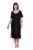 Ulla Popken 851237 Gestreiftes Nachthemd Schwarz - Nachthemden - 