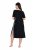 Ulla Popken 851237 Gestreiftes Nachthemd Schwarz - Nachthemden - 