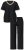 Ulla Popken 851245 Pyjama mit Streifen Schwarz - Pyjama/Loungewear - 