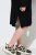 Ulla Popken 851563 Langärmliges Strickkleid mit Rollkragen Schwarz - Kleider - Kleider für jede Größe