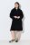 Ulla Popken 851563 Langärmliges Strickkleid mit Rollkragen Schwarz - Kleider - Kleider für jede Größe