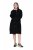 Ulla Popken 851563 Langärmliges Strickkleid mit Rollkragen Schwarz - Kleider - Kleider für jede Größe