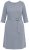 Ulla Popken 851666 Gestreiftes Midikleid mit 3/4-Ärmeln Grau meliert - Midikleider - Midikleider in großen Größen