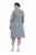 Ulla Popken 851666 Gestreiftes Midikleid mit 3/4-Ärmeln Grau meliert - Midikleider - Midikleider in großen Größen