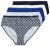 Ulla Popken 851730 Gemusterte Slips 5er-Pack Hellblau - Slips - 