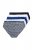 Ulla Popken 851730 Gemusterte Slips 5er-Pack Hellblau - Slips - 