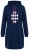 Ulla Popken 851749 Homewear-Kleid mit Karomuster und Kapuze Dunkelblau - Pyjama/Loungewear - 