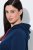 Ulla Popken 851749 Homewear-Kleid mit Karomuster und Kapuze Dunkelblau - Pyjama/Loungewear - 