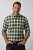 JP1880 851877 Kariertes Langarm-Flanellhemd Dunkelgrün TALL - TALL hemden - Hemden mit TALL-Schnitt