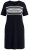 Ulla Popken 852079 Gestreiftes T-Shirt-Kleid Schwarz - Kleider - Kleider für jede Größe