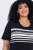 Ulla Popken 852079 Gestreiftes T-Shirt-Kleid Schwarz - Kleider - Kleider für jede Größe