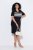 Ulla Popken 852079 Gestreiftes T-Shirt-Kleid Schwarz - Kleider - Kleider für jede Größe