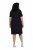 Ulla Popken 852079 Gestreiftes T-Shirt-Kleid Schwarz - Kleider - Kleider für jede Größe
