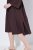 Ulla Popken 852307 Langärmliges Wickelkleid Mahagonibraun - Midikleider - Midikleider in großen Größen