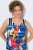 Ulla Popken 852308 Gestreiftes Jerseykleid Dunkelblau - Jerseykleider - 