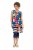 Ulla Popken 852308 Gestreiftes Jerseykleid Dunkelblau - Jerseykleider - 