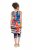 Ulla Popken 852308 Gestreiftes Jerseykleid Dunkelblau - Jerseykleider - 