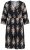 Ulla Popken 852315 Gemustertes Wickelkleid Schwarz - Midikleider - Midikleider in großen Größen