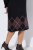 Ulla Popken 852597 Gemustertes Strickkleid mit Rollkragen Schwarz - Strickkleider - 