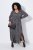 Ulla Popken 852606 Gemustertes Maxikleid Schwarz - Maxikleider - Große Größen: Lange Maxikleider