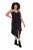 Ulla Popken 852636 Wickelkleid Schwarz - Jerseykleider - 