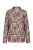 Ulla Popken 852649 Pyjama mit Muster und Hemdkragen Braun - Pyjama/Loungewear - 