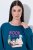 Ulla Popken 852710 Homewear-Pullover mit langen Ärmeln Petrol - Pyjama/Loungewear - 