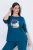 Ulla Popken 852710 Homewear-Pullover mit langen Ärmeln Petrol - Pyjama/Loungewear - 