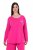 Ulla Popken 852747 Pyjama-Oberteil mit langen Ärmeln Rosa - Pyjama/Loungewear - 