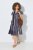 Ulla Popken 852771 Gestreiftes Kleid mit Volants Dunkelblau - Kleider - Kleider für jede Größe