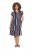 Ulla Popken 852771 Gestreiftes Kleid mit Volants Dunkelblau - Kleider - Kleider für jede Größe