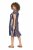 Ulla Popken 852771 Gestreiftes Kleid mit Volants Dunkelblau - Kleider - Kleider für jede Größe