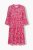 Ulla Popken 852841 Geblümtes Kleid mit Volants Magenta - Midikleider - Midikleider in großen Größen