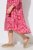 Ulla Popken 852841 Geblümtes Kleid mit Volants Magenta - Midikleider - Midikleider in großen Größen
