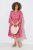 Ulla Popken 852841 Geblümtes Kleid mit Volants Magenta - Midikleider - Midikleider in großen Größen