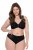 Ulla Popken 853040 Pantys mit Spitze Schwarz - Slips - 