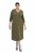 Ulla Popken 853510 Midikleid mit Taschen Khaki - Midikleider - Midikleider in großen Größen