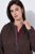 Ulla Popken 853577 Strickfleece-Jacke mit Kapuze und Schriftzug Mahagonibraun - Fleecekleidung - 