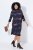 Ulla Popken 853590 Gemustertes Jerseykleid mit 3/4-Ärmeln Dunkelblau - Kleider - Kleider für jede Größe