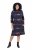 Ulla Popken 853590 Gemustertes Jerseykleid mit 3/4-Ärmeln Dunkelblau - Kleider - Kleider für jede Größe