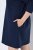 Ulla Popken 853652 Samtkleid mit Kapuze Dunkelblau - Abendkleider - Abendkleider für Damen in großen Größen