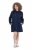 Ulla Popken 853652 Samtkleid mit Kapuze Dunkelblau - Abendkleider - Abendkleider für Damen in großen Größen