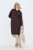 Ulla Popken 853669 Langärmliges Strickkleid mit Kapuze Mahagonibraun - Strickkleider - 