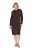 Ulla Popken 853669 Langärmliges Strickkleid mit Kapuze Mahagonibraun - Strickkleider - 