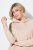 Ulla Popken 853669 Langärmliges Strickkleid mit Kapuze Beige - Midikleider - Midikleider in großen Größen